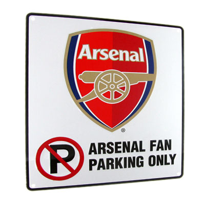 Plechová cedulka Arsenal FC No Parking