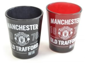 Sada 2ks skleniček panáků Manchester United FC (typ 18)